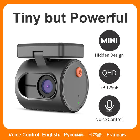 2K Mini Dash Cam with Night Vision & WiFi App