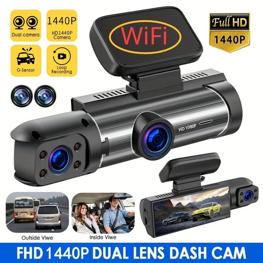 1440P HD WiFi Dash Cam with Night Vision & Voice Control